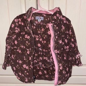 Brown & Pink Flower Vest and shirt